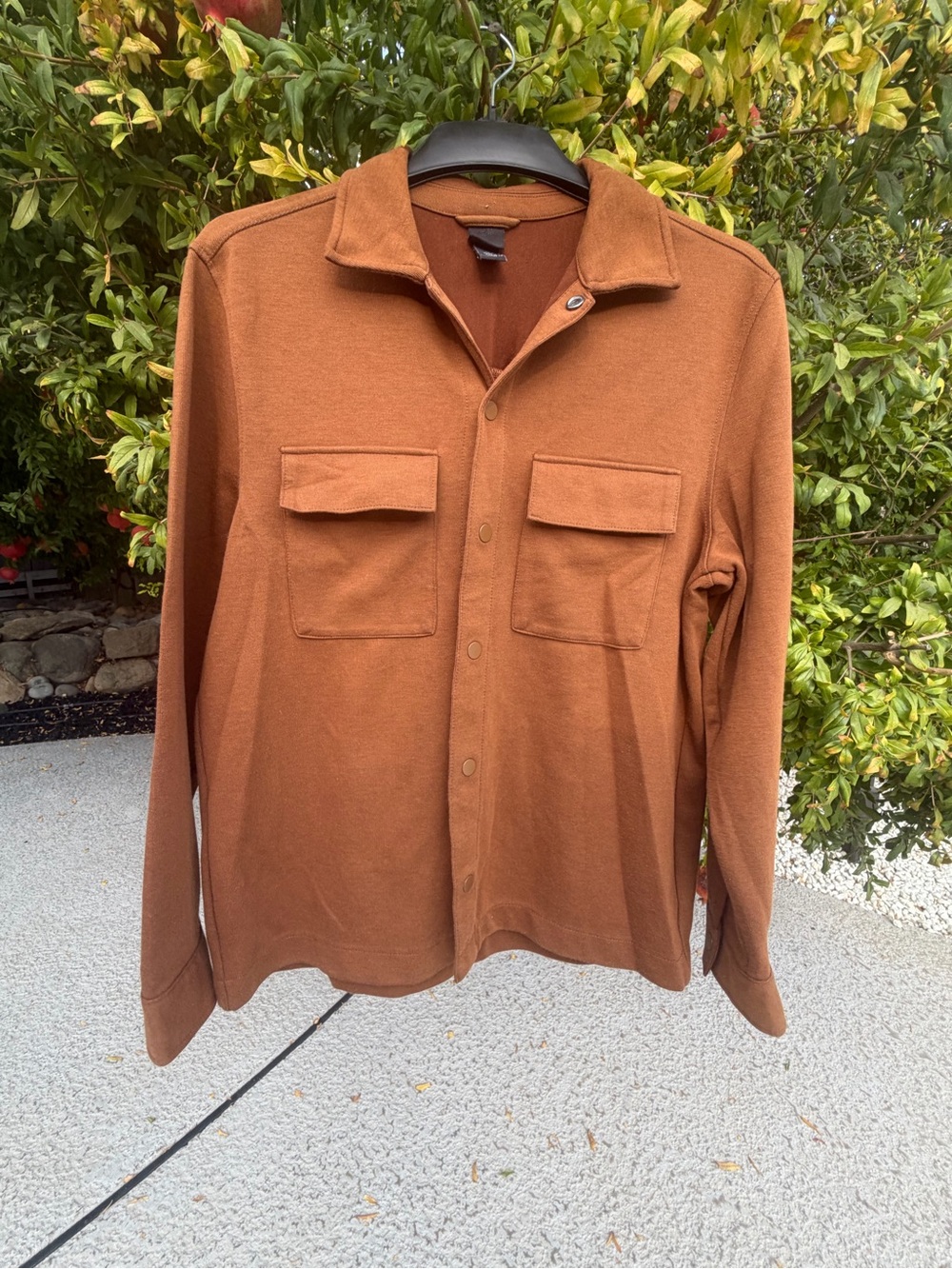 H&M Men's Rust Brown Lightweight Shirt Jacket size L
